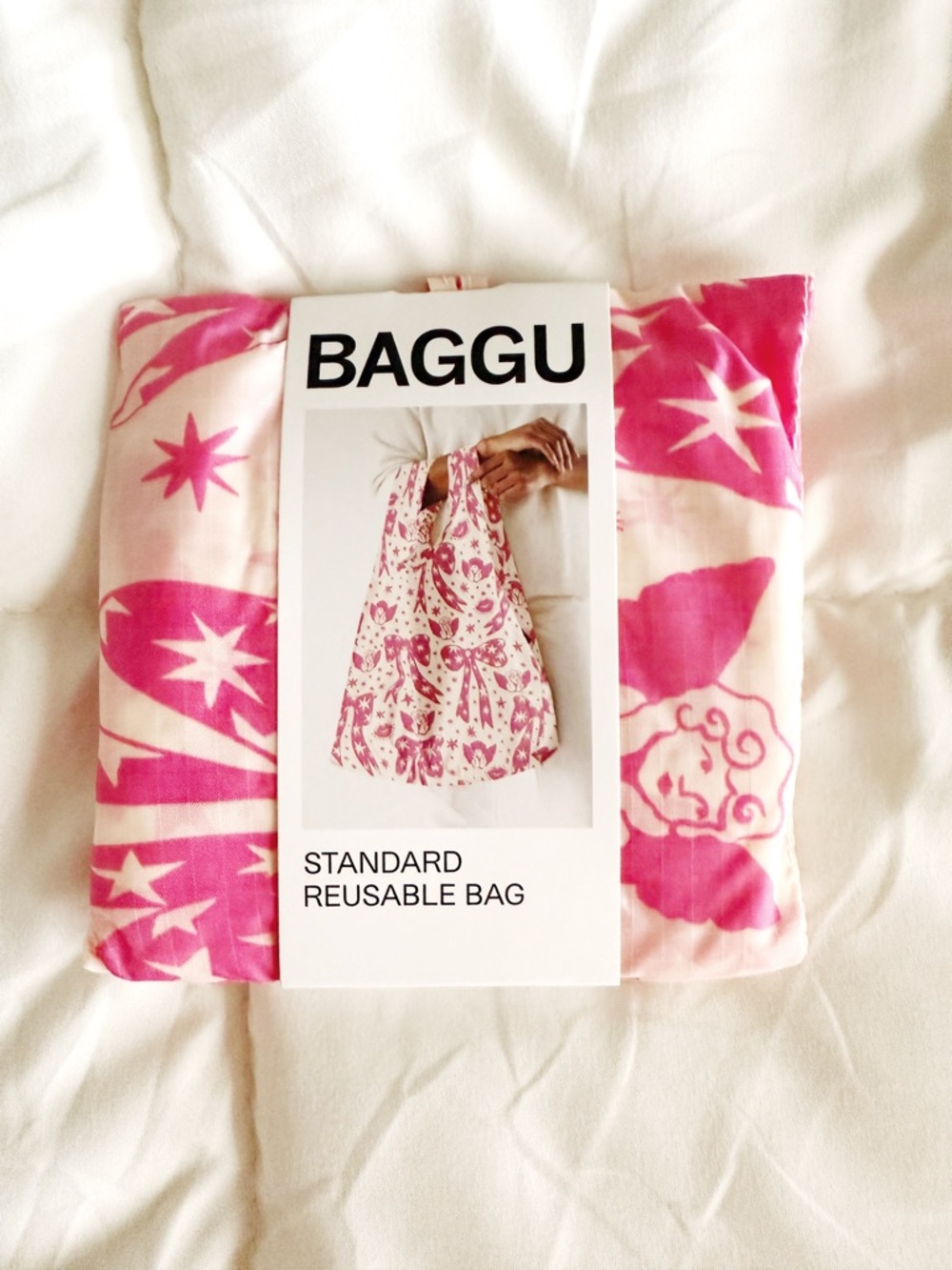 Baggu Cherub Bow Pink Standard Bag